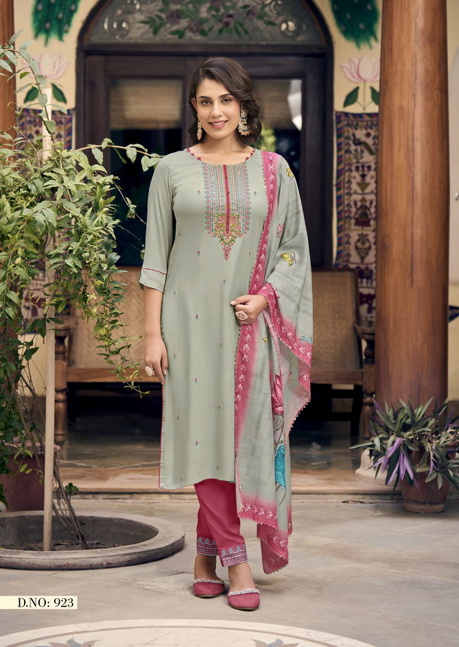 Latika By Karissa Thread Work Rayon Designer Kurti With Bottom Dupatta Wholesalers In Delhi